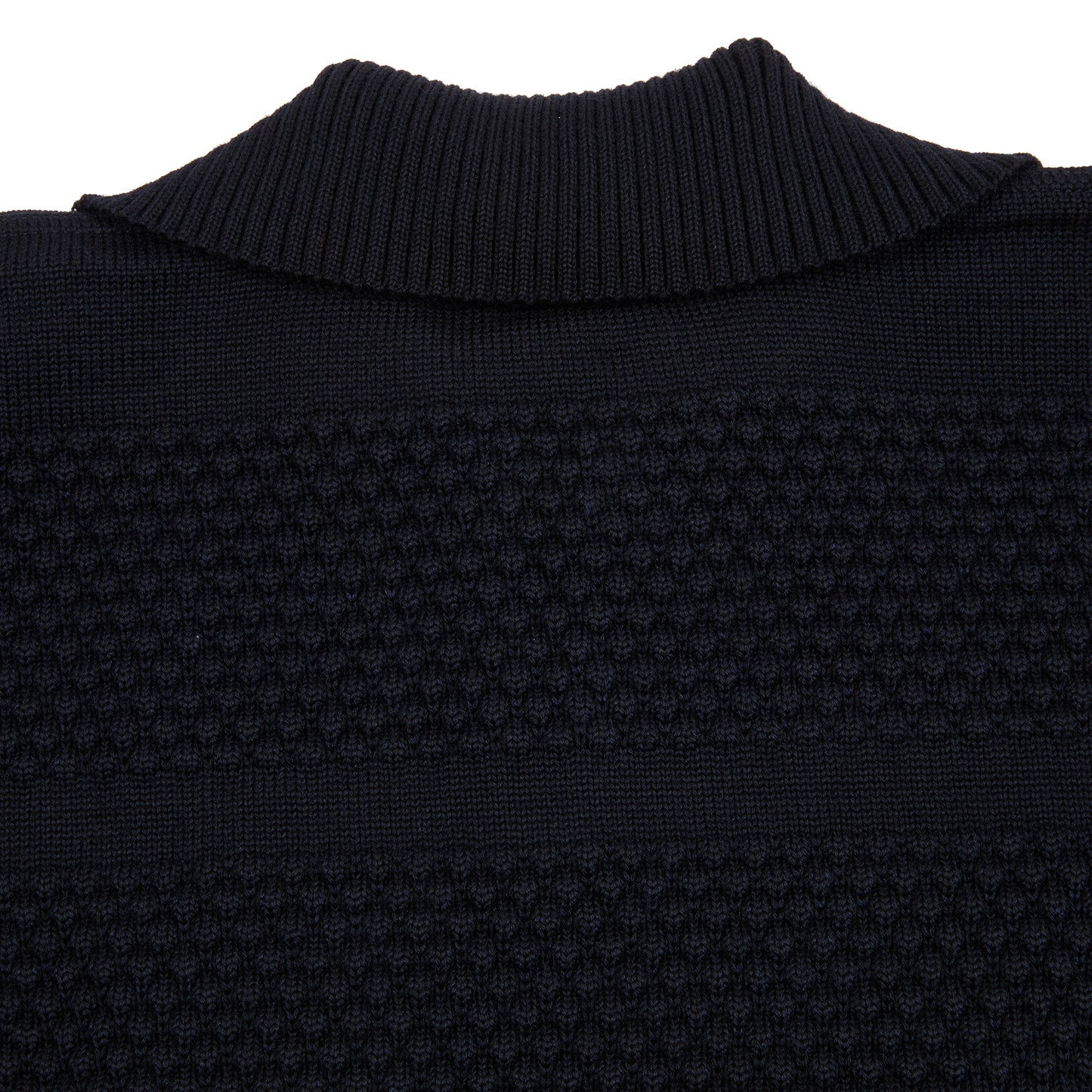 SNS Herning Fisherman Short Zip Sweater in Navy