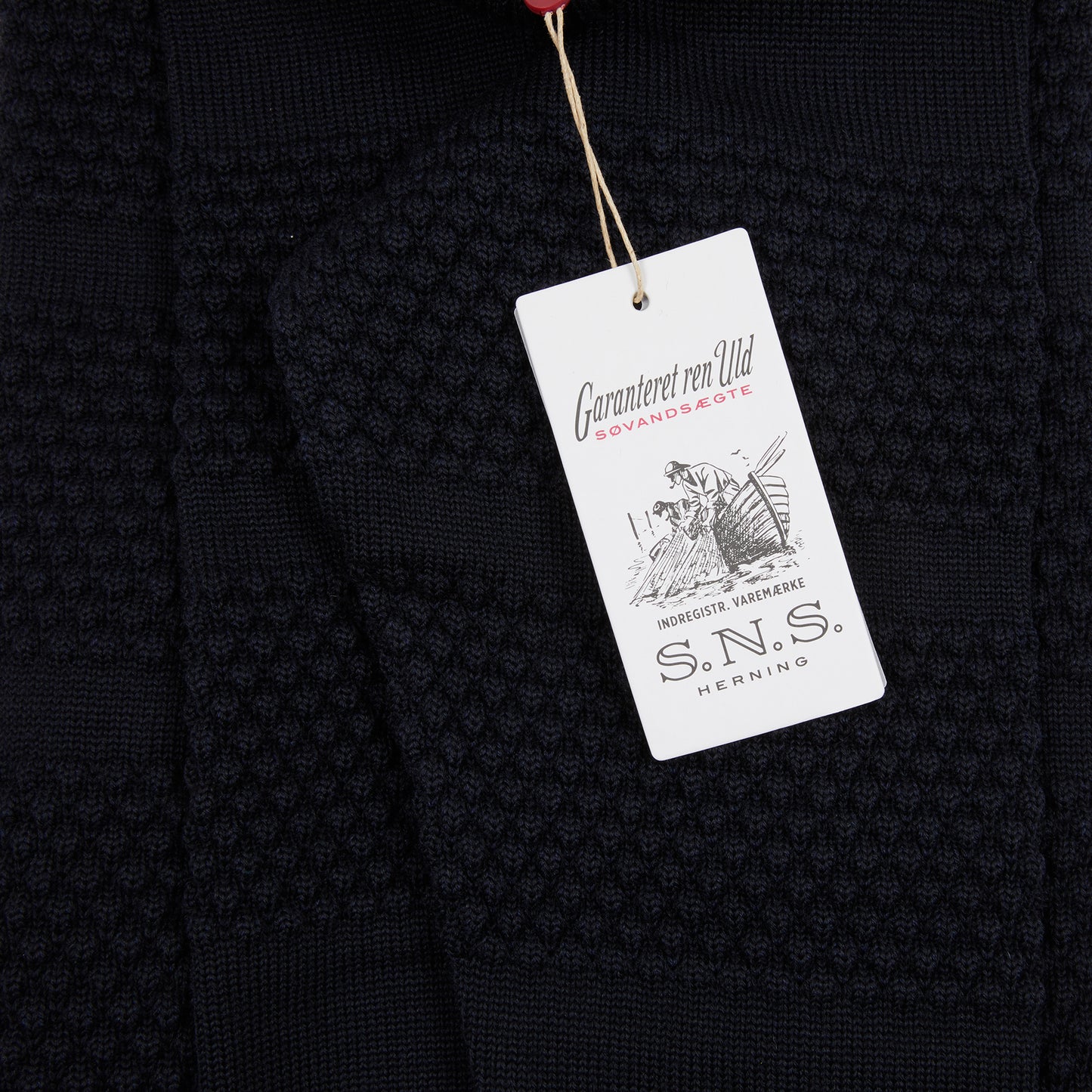 SNS Herning Fisherman Short Zip Sweater in Navy