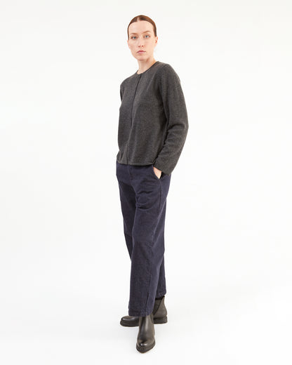 Apuntob Cashmere Cardigan in Anthracite Grey