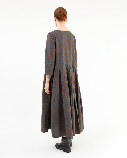 Apuntob Floral Dress in Anthracite Grey