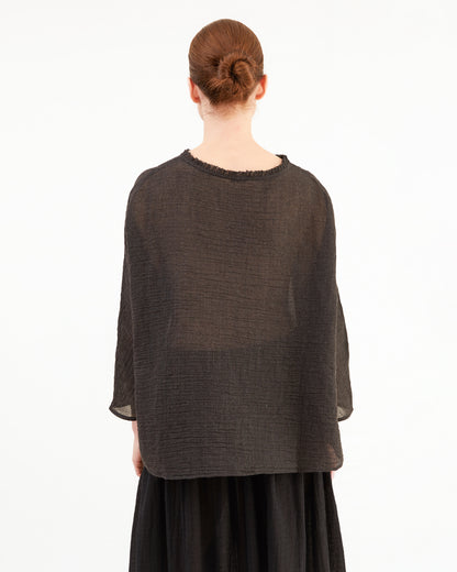 Apuntob Linen Wool Shirt in Chocolate