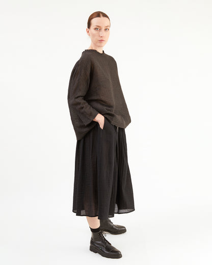 Apuntob Linen Wool Shirt in Chocolate