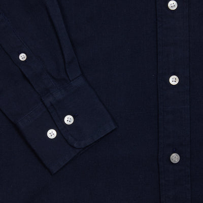 Original Madras Twin Flap Pocket Button Down Collar Shirt in Dark Blue