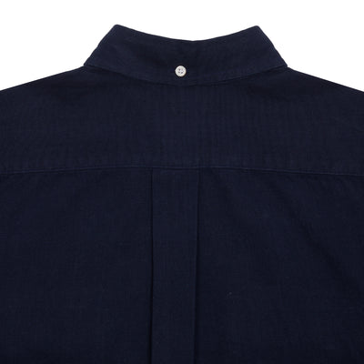 Original Madras Twin Flap Pocket Button Down Collar Shirt in Dark Blue