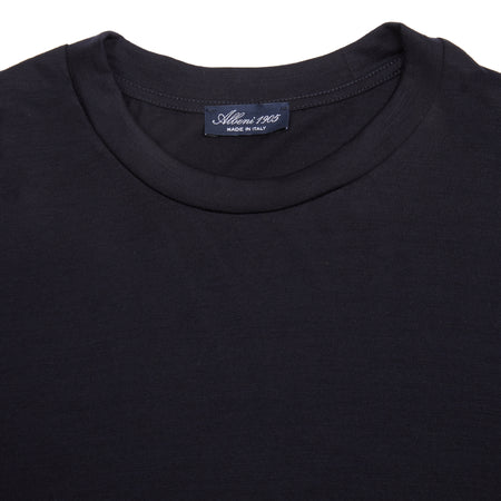 Albeni Classic Short Sleeve Merino T-Shirt in Night Blue