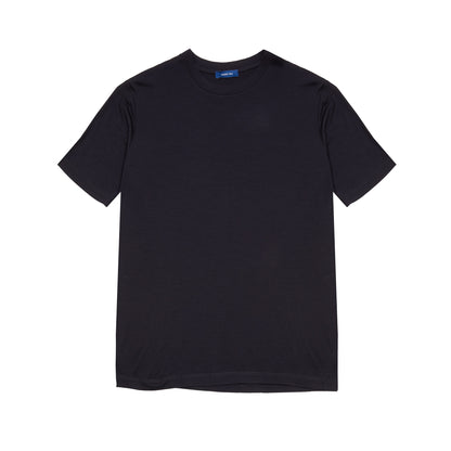 Albeni Short Sleeve Merino T-Shirt in Night Blue