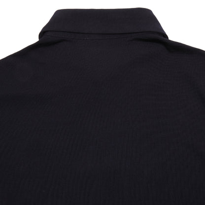 Albeni Merino Long Sleeve Polo Shirt in Night Blue