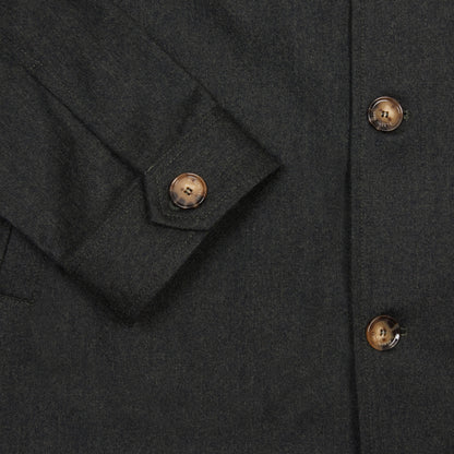 Albeni Merino Overshirt in Dark Green