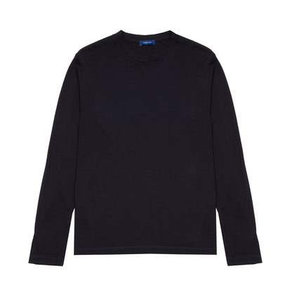 Albeni Long Sleeve Merino T-Shirt in Night Blue