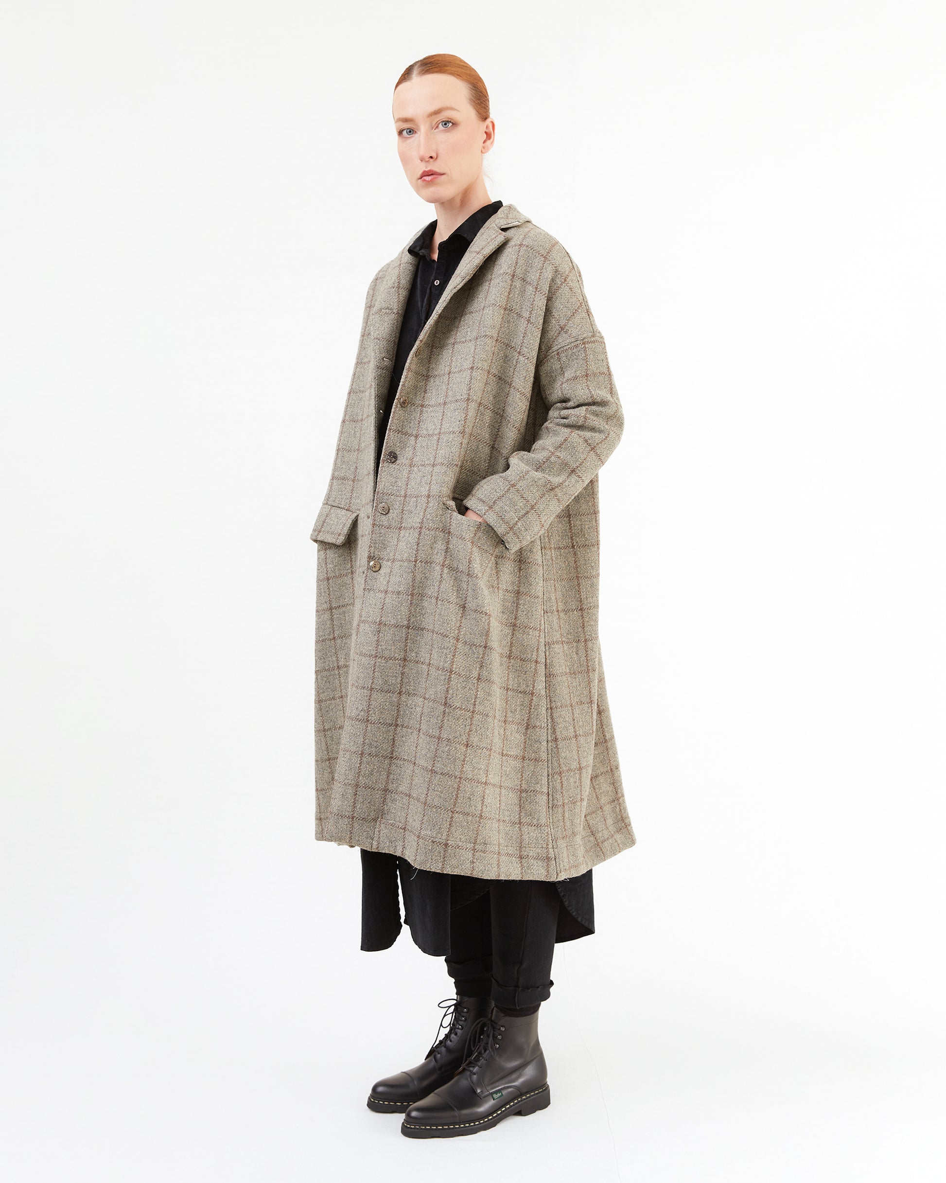 Album Di Famiglia Alpago Wool Coat in Stone