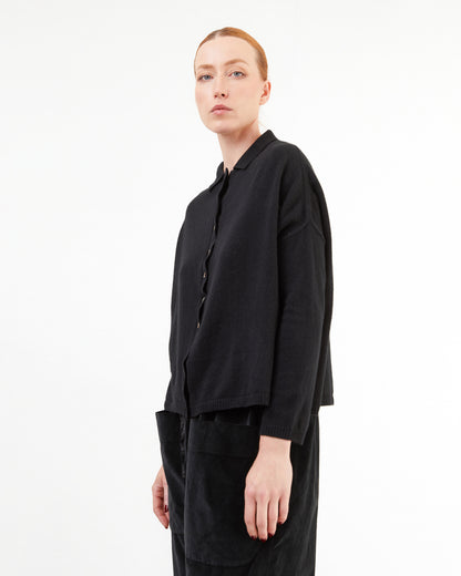 Album Di Famiglia Cashmere Polo Aperta in Black