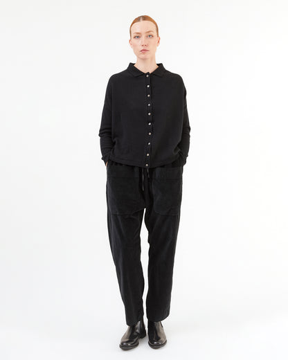 Album Di Famiglia Cashmere Polo Aperta in Black