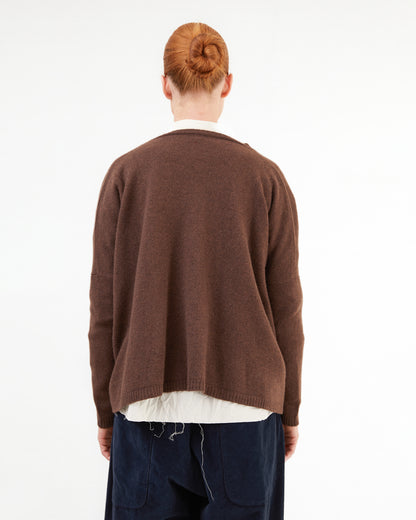 Album Di Famiglia Cashmere Cardigan in Chestnut