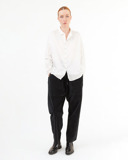 Album Di Famiglia Velvet Braghe Trousers in Black