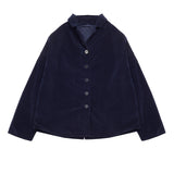 Album Di Famiglia Velvet Loose Blazer in Ink