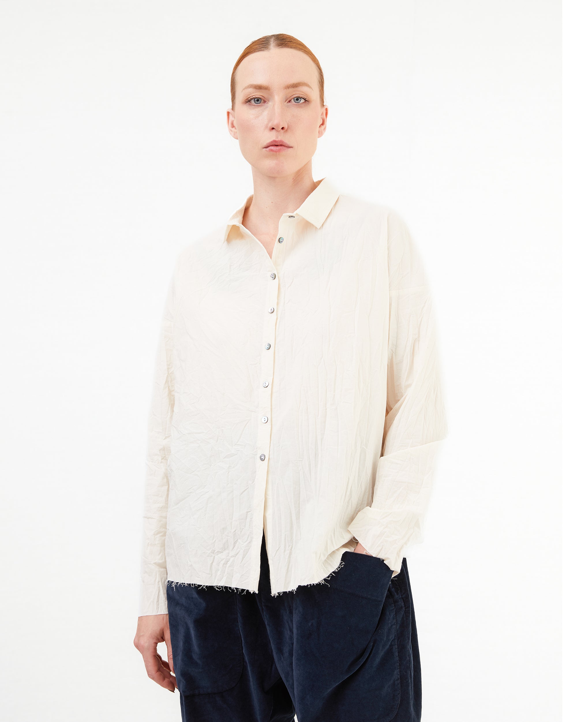 未使用★ALBUM DI FAMIGLIA SHORT COLLAR SHIRT Album Di Famiglia Short Collar Shirt LWR in Natural – Dick's