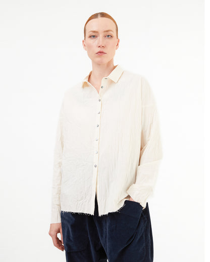 Album Di Famiglia Short Collar Shirt LWR in Natural