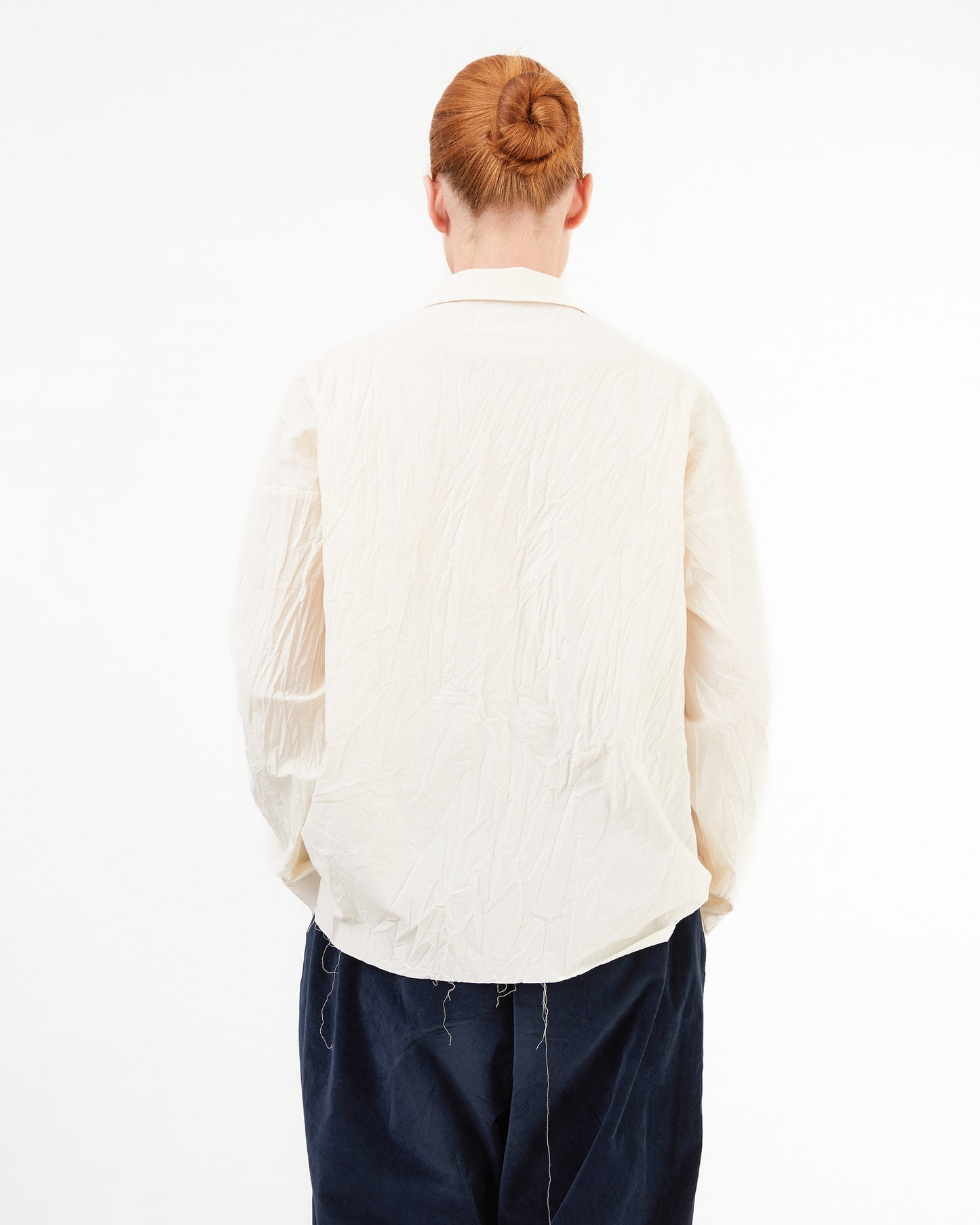Album Di Famiglia Short Collar Shirt LWR in Natural