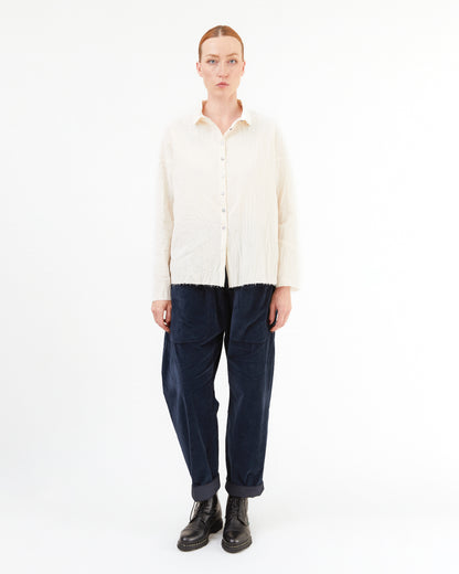 Album Di Famiglia Short Collar Shirt LWR in Natural