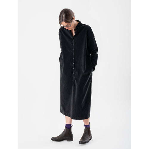 Album Di Famiglia Velvet Collar Dress in Slate – Dick's Edinburgh