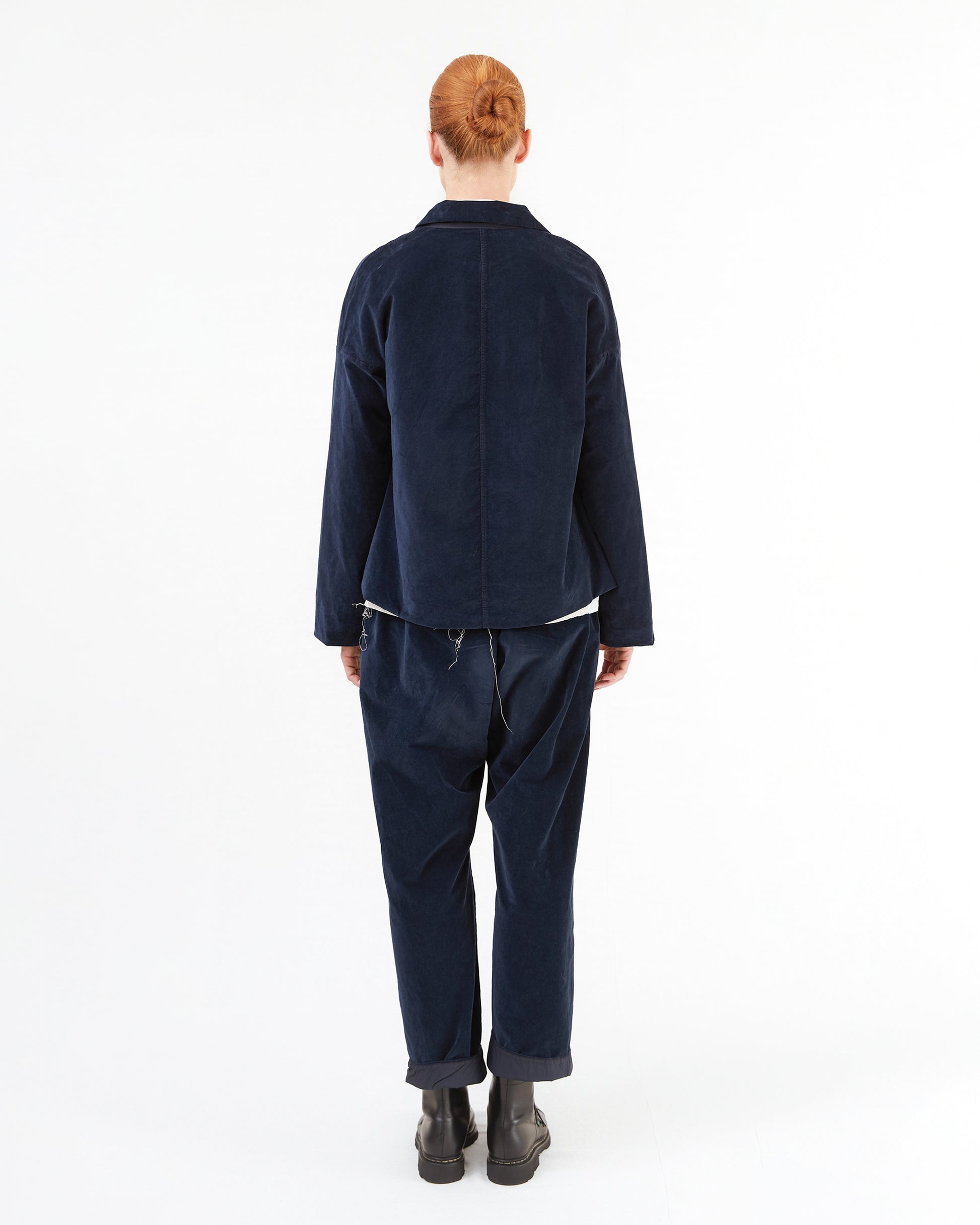 Album Di Famiglia Velvet Braghe Trousers in Ink