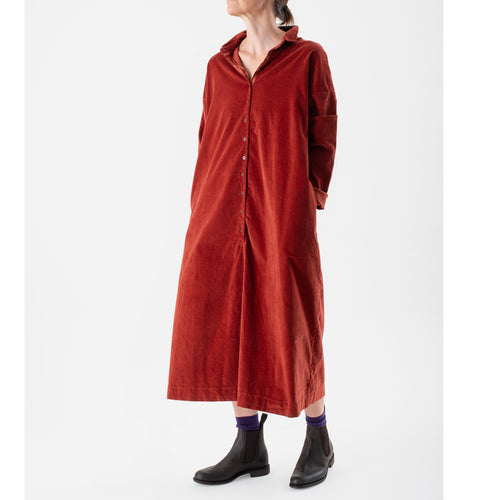 Album Di Famiglia Velvet Collar Dress in Red – Dick's Edinburgh