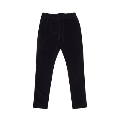 Album Di Famiglia Velvet Slim Trousers in Black