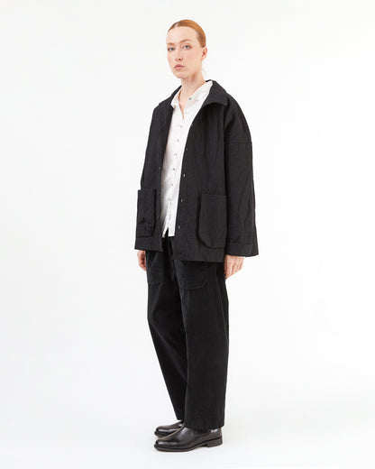 Album Di Famiglia Velvet Braghe Trousers in Black