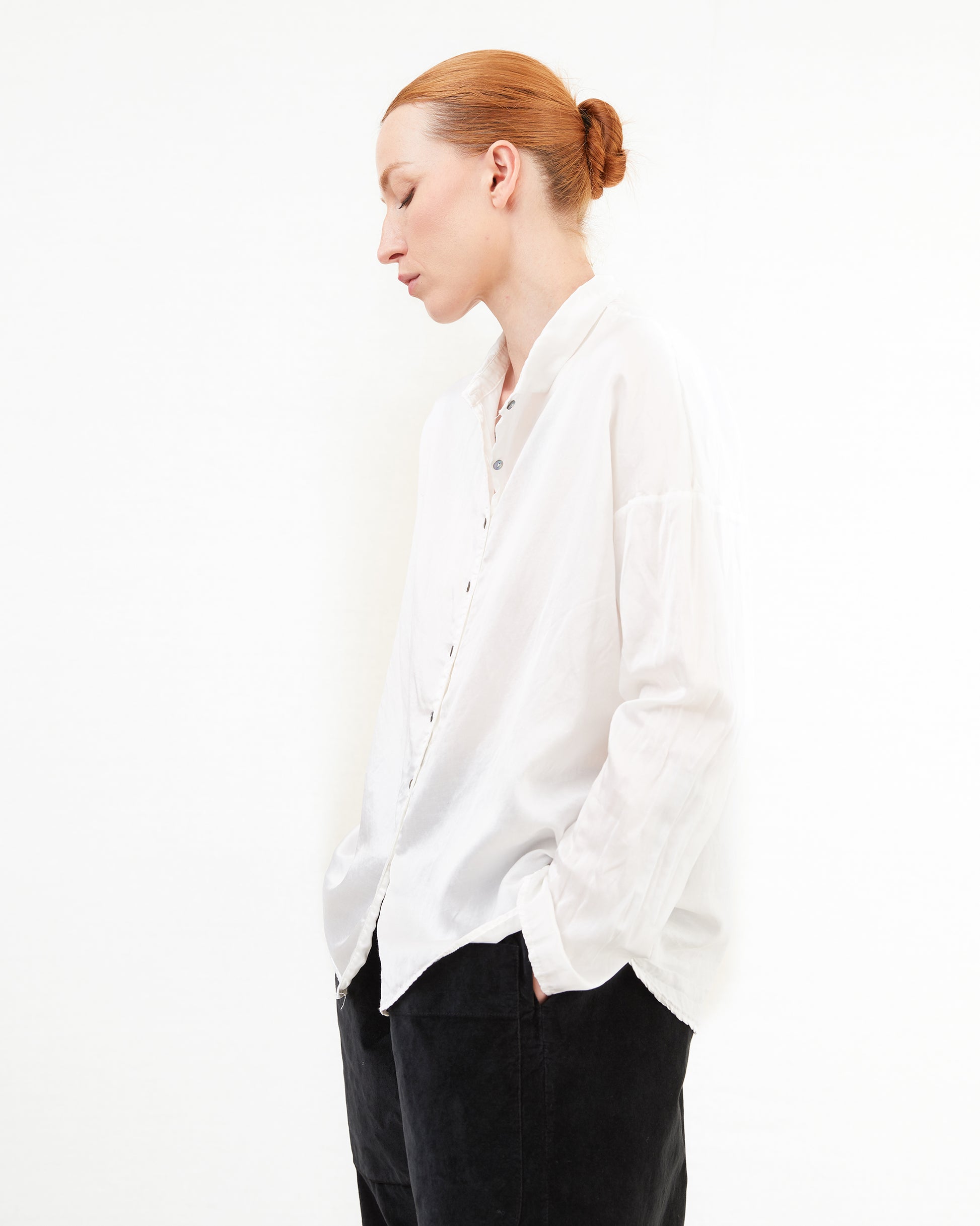 Album Di Famiglia Short Collar Shirt SC in Milk
