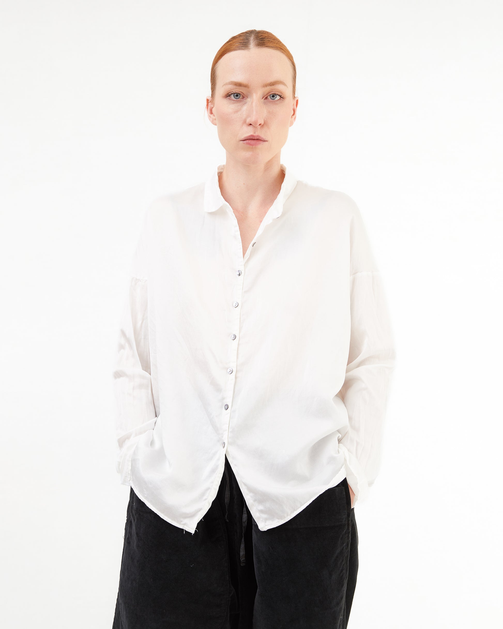 Album Di Famiglia Short Collar Shirt SC in Milk