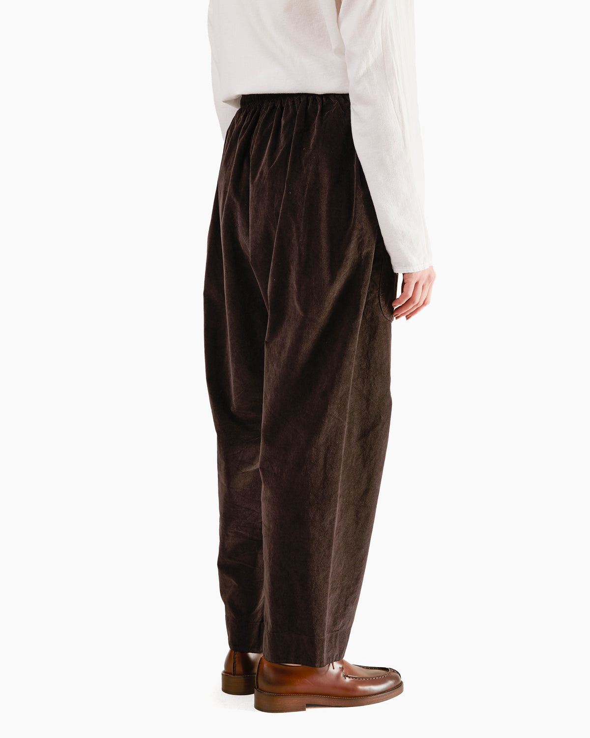 Album Di Famiglia Velvet Braghe Tasche Trousers in Brown