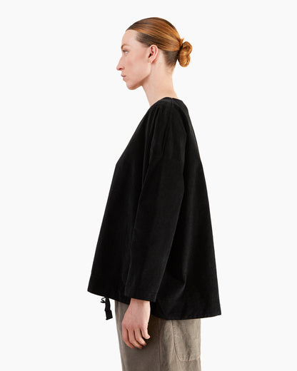 Album Di Famiglia Drawstring Hem T-Shirt in Black