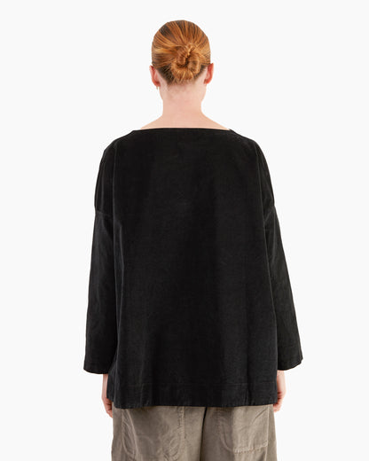 Album Di Famiglia Drawstring Hem T-Shirt in Black