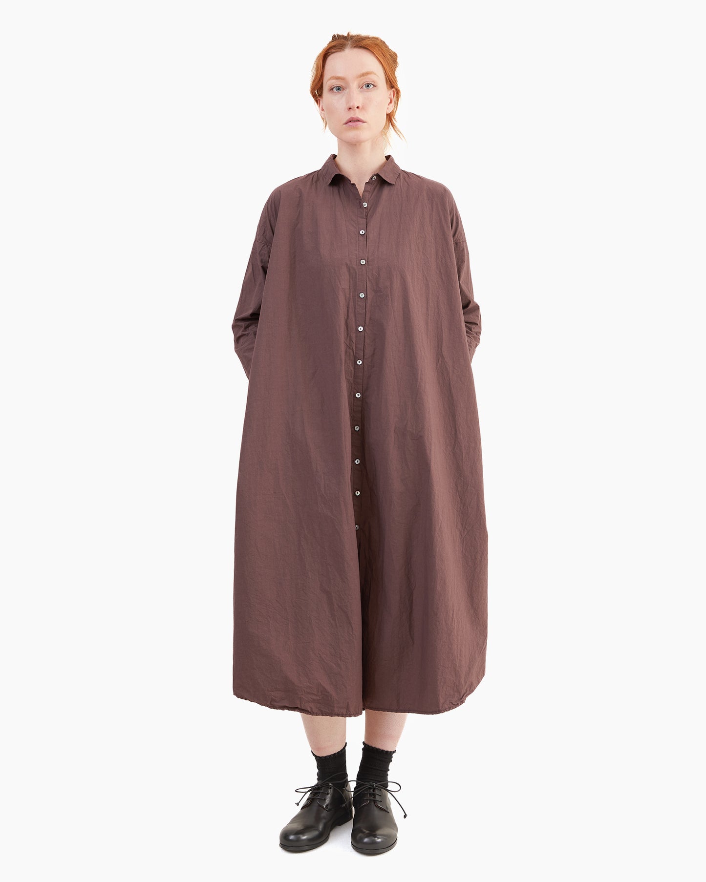 Album Di Famiglia Long Shirt Dress TC in Grape