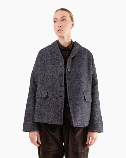 Album Di Famiglia Loose Blazer WN in Navy