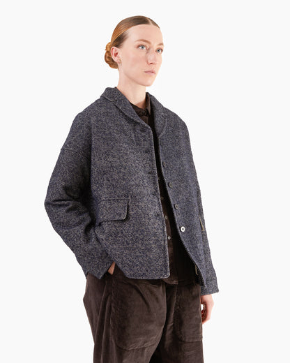 Album Di Famiglia Loose Blazer WN in Navy