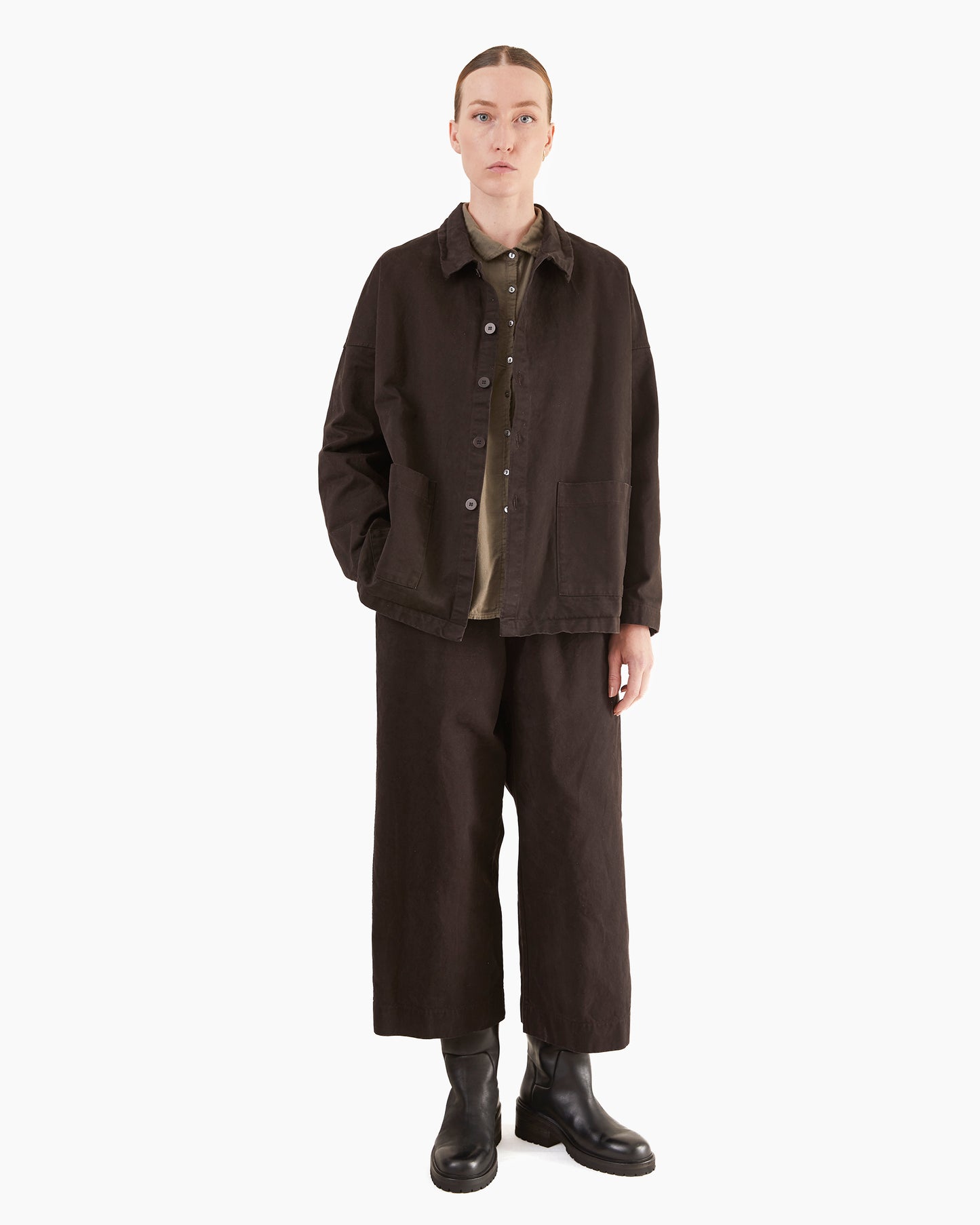 Album Di Famiglia Overshirt WCC in Brown