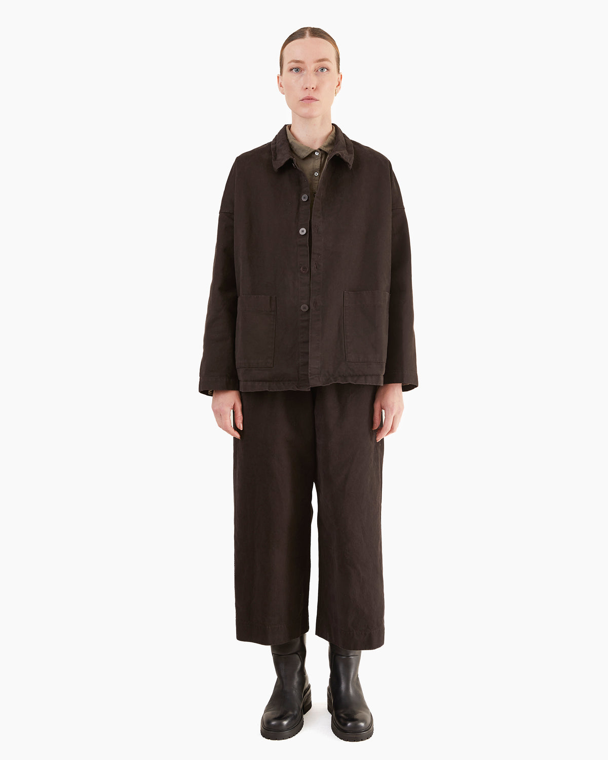 Album Di Famiglia Overshirt WCC in Brown