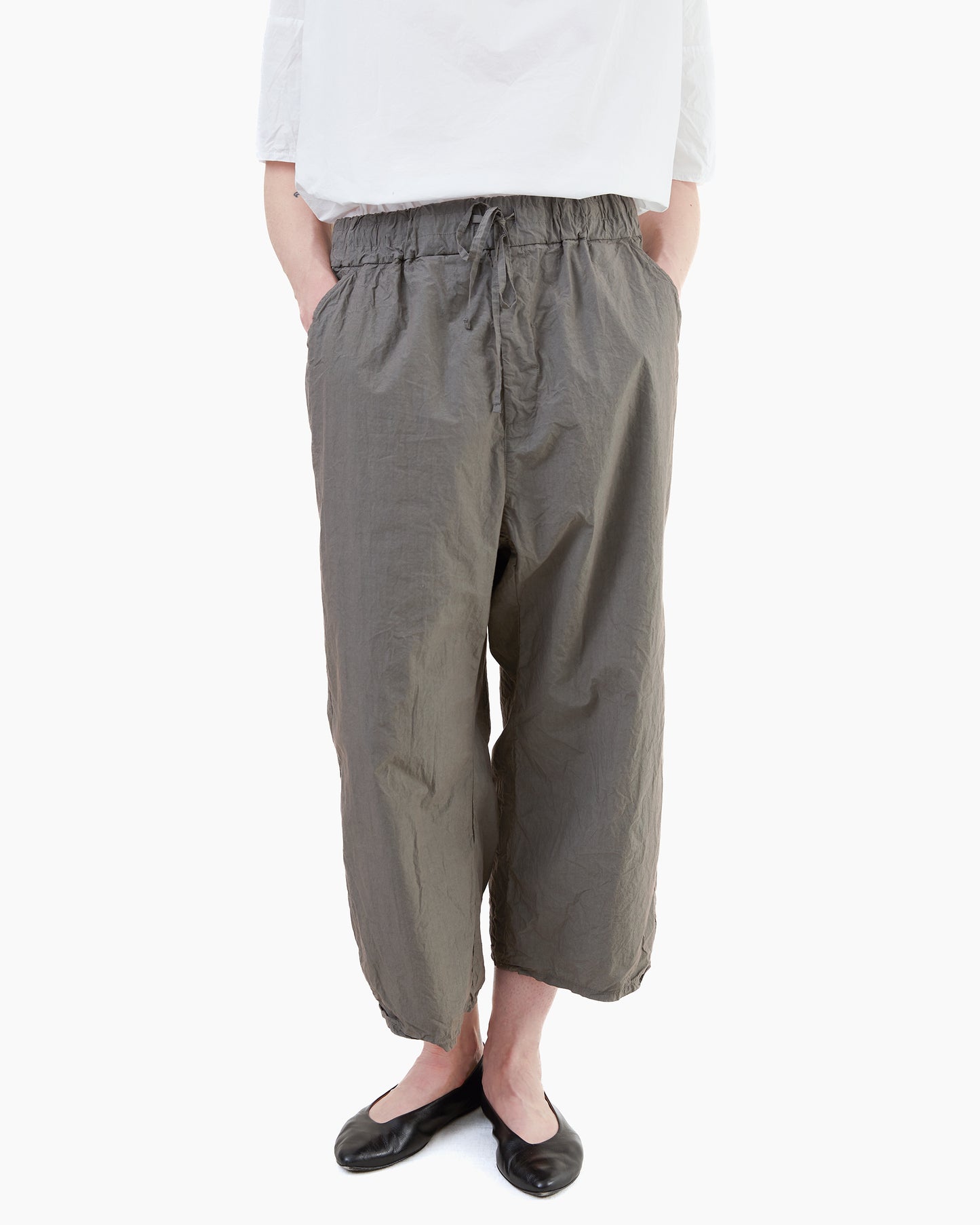Album Di Famiglia Wide & Short Trousers TC in Anthracite