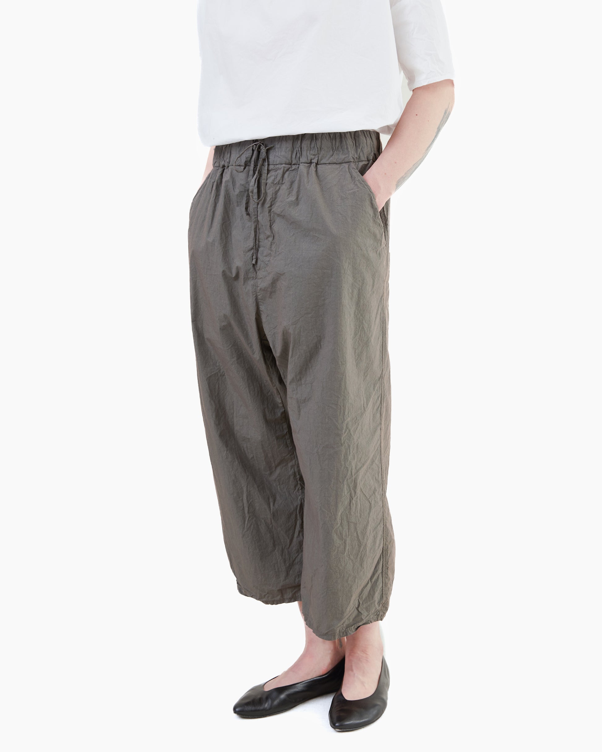 Album Di Famiglia Wide & Short Trousers TC in Anthracite