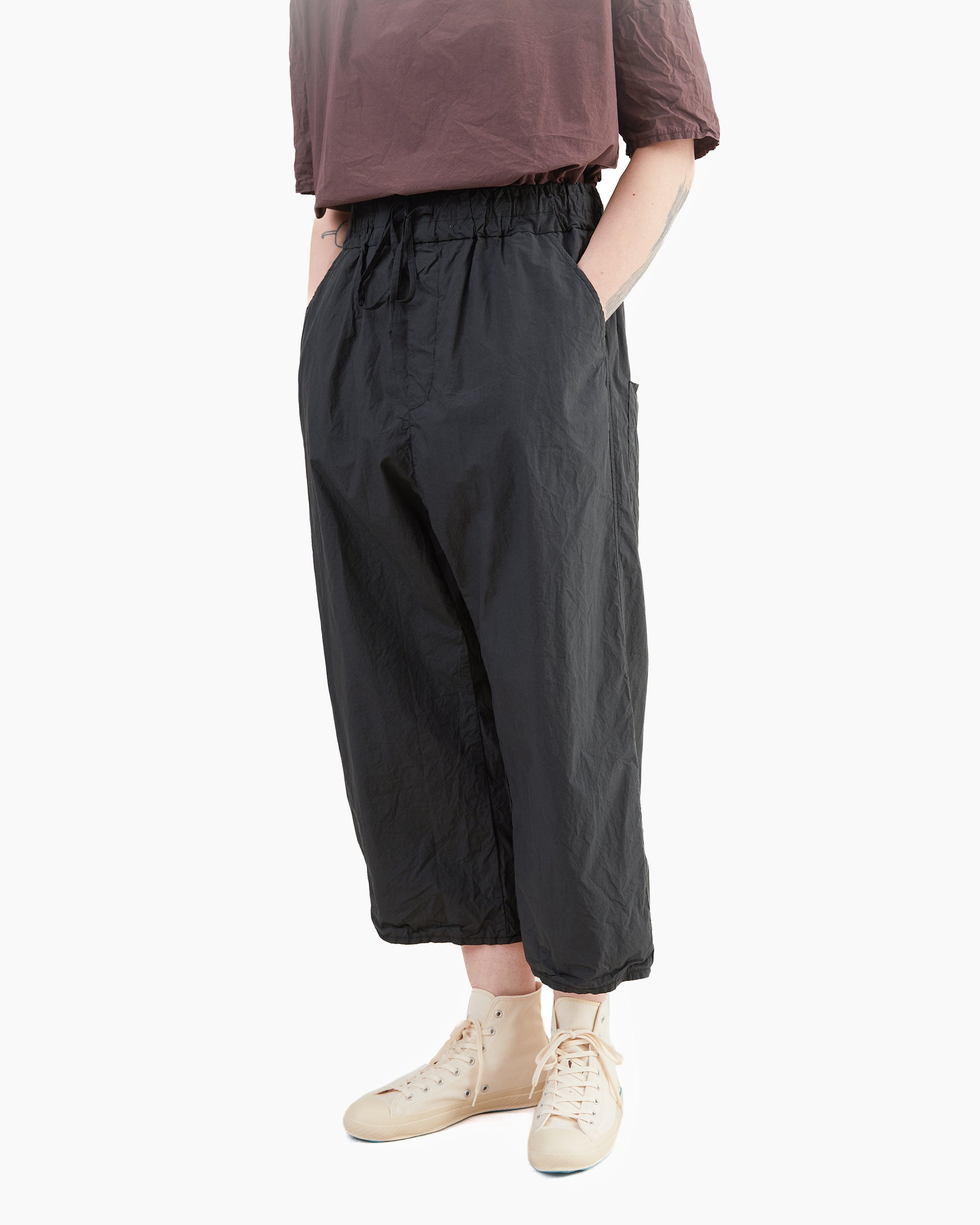 Album Di Famiglia Wide & Short Trousers TC in Black
