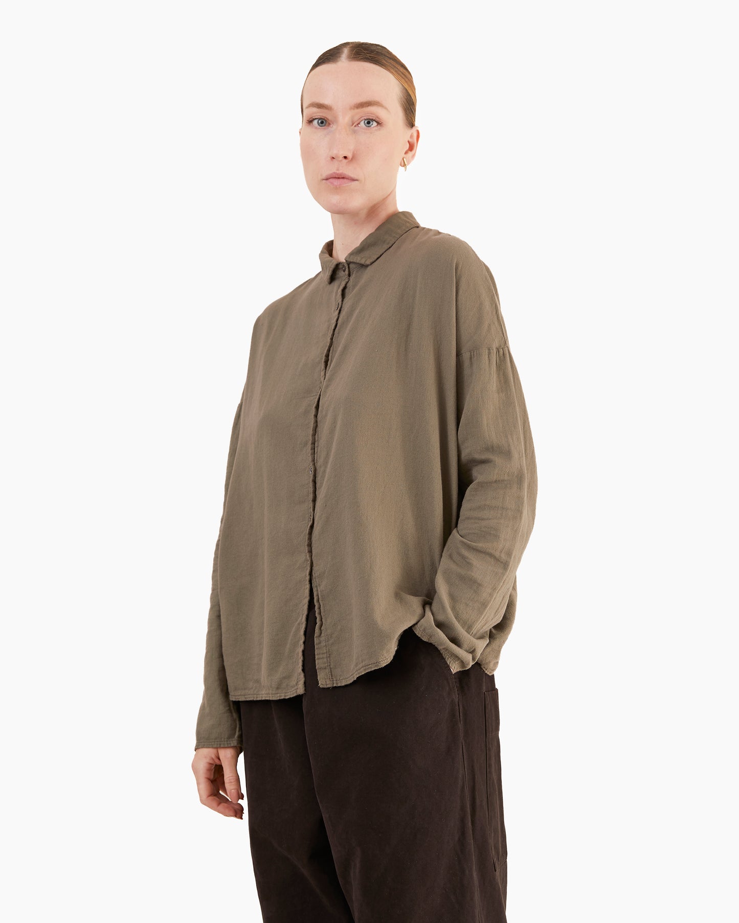 Album Di Famiglia Short Collar Shirt LWC in Taupe