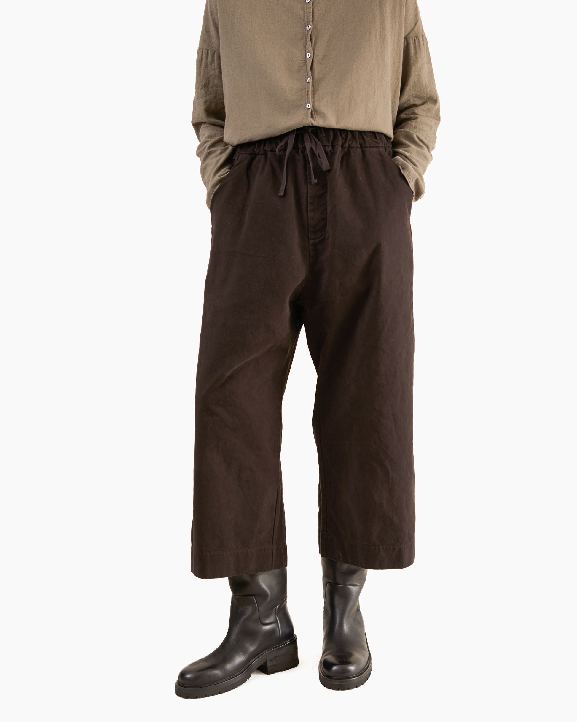 Album Di Famiglia Wide & Short Trousers WCC in Brown