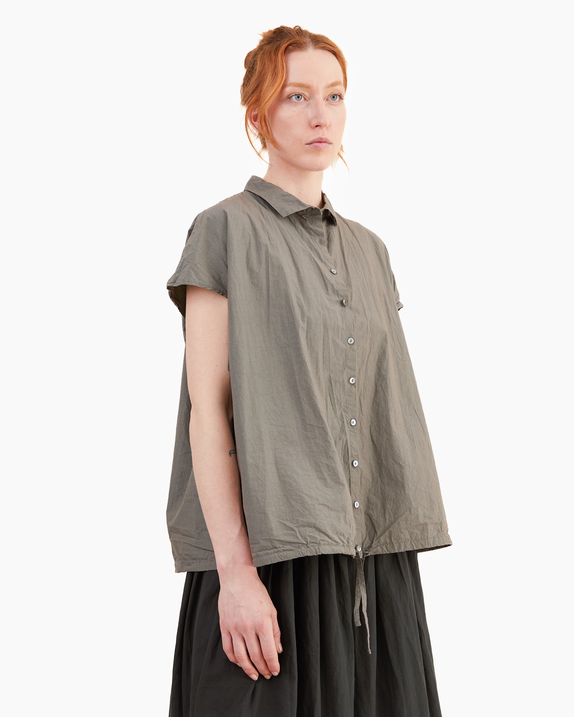 ALBUM DI FAMIGLIA 半袖シャツ Album Di Famiglia Short Sleeveless Shirt TC in Anthracite – Dick's