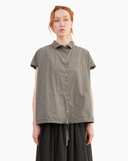 Album Di Famiglia Short Sleeveless Shirt TC in Anthracite
