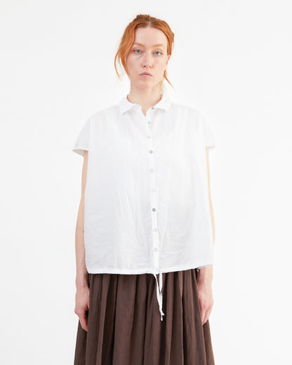 Album Di Famiglia Short Sleeveless Shirt TC in White