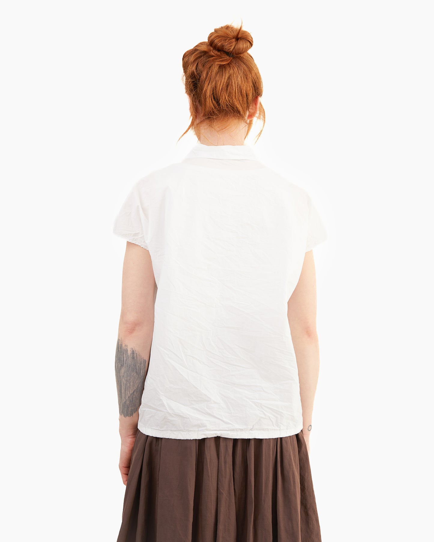 Album Di Famiglia Short Sleeveless Shirt TC in White