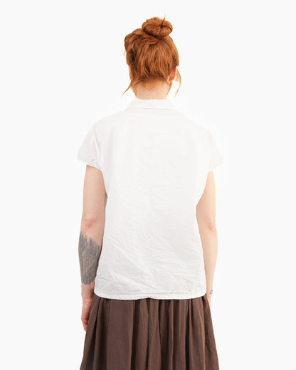 Album Di Famiglia Short Sleeveless Shirt TC in White