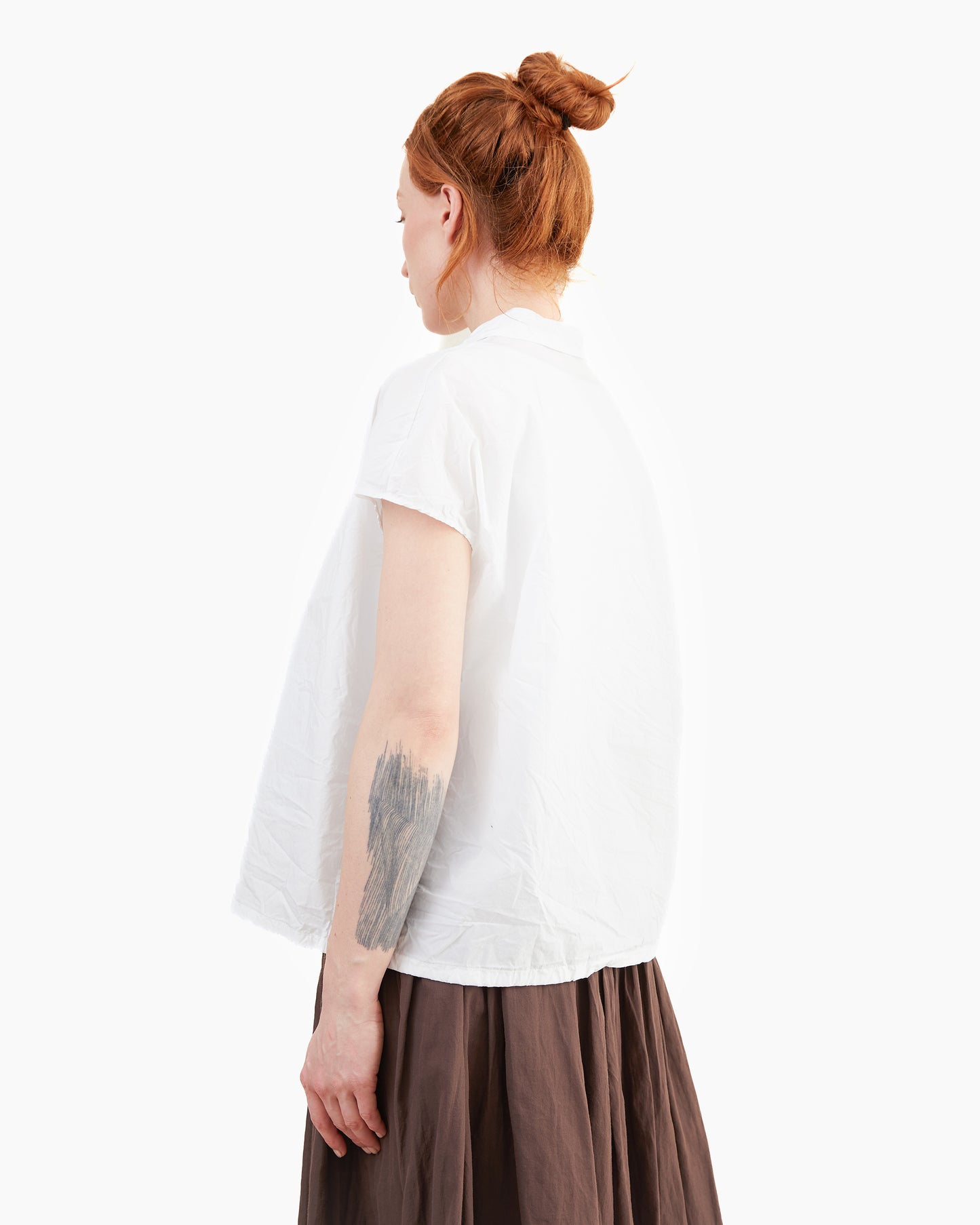 Album Di Famiglia Short Sleeveless Shirt TC in White