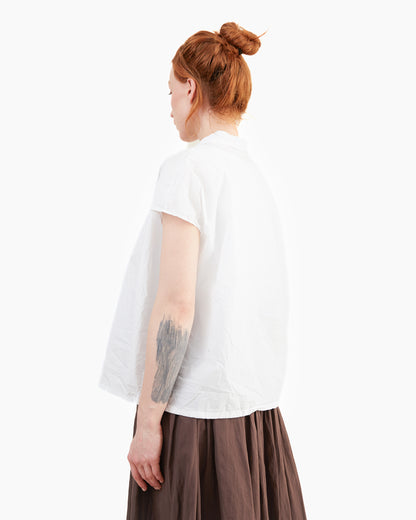 Album Di Famiglia Short Sleeveless Shirt TC in White